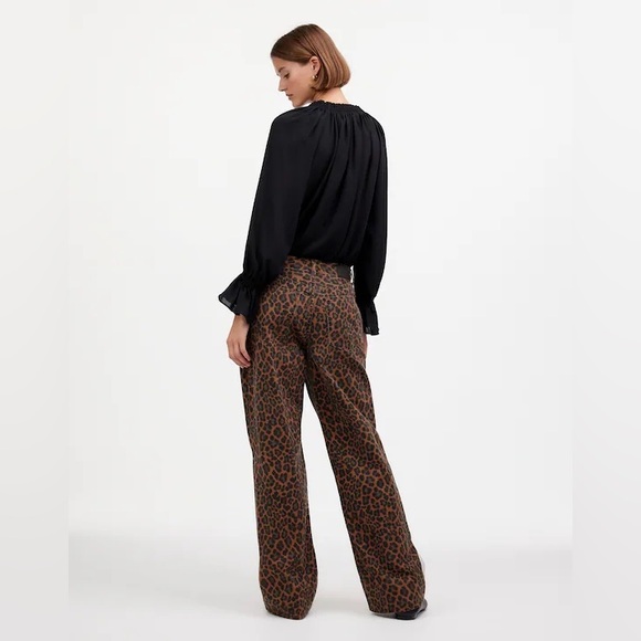 Madewell Leopard Print Flare Jeans - Picture 2 of 15